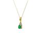 2 - Ofra Round Emerald and Diamond Pendant 