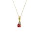 2 - Ofra Round Ruby and Diamond Pendant 