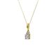 2 - Ofra Round Lab Grown Diamond and Diamond Pendant 