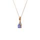 2 - Ofra Round Tanzanite and Diamond Pendant 