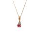 2 - Ofra Round Pink Tourmaline and Diamond Pendant 