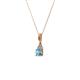 2 - Ofra Round Blue Topaz and Diamond Pendant 