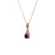 2 - Ofra Round Red Garnet and Diamond Pendant 