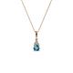 1 - Ofra Round London Blue Topaz and Diamond Pendant 