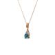 2 - Ofra Round London Blue Topaz and Diamond Pendant 