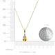 3 - Ofra Round Citrine and Diamond Pendant 