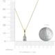 3 - Ofra Round Lab Grown Diamond and Diamond Pendant 