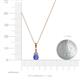 3 - Ofra Round Tanzanite and Diamond Pendant 