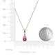 3 - Ofra Round Pink Tourmaline and Diamond Pendant 