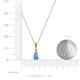 3 - Ofra Round Blue Topaz and Diamond Pendant 