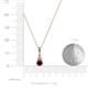 3 - Ofra Round Red Garnet and Diamond Pendant 