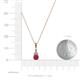 3 - Ofra Round Ruby and Diamond Pendant 