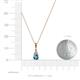 3 - Ofra Round London Blue Topaz and Diamond Pendant 