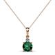 1 - Reyne Emerald and Diamond Two Stone Pendant 