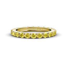 Gracie ctw Yellow Sapphire Women Eternity Band ctw Yellow Sapphire French Set Womens Eternity Ring Stackable in K Yellow Gold