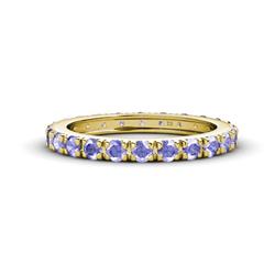 Gracie ctw Tanzanite Women Eternity Band ctw Tanzanite French Set Womens Eternity Ring Stackable in K Yellow Gold
