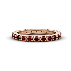 Gracie ctw Red Garnet Women Eternity Band ctw Red Garnet French Set Womens Eternity Ring Stackable in K Rose Gold
