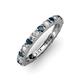 3 - Gracie 2.70 mm Round Blue Diamond and White Lab Grown Diamond Eternity Band 