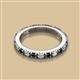 2 - Gracie 2.70 mm Round London Blue Topaz and Lab Grown Diamond Eternity Band 