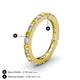 4 - Gracie 2.70 mm Round Yellow Sapphire and Lab Grown Diamond Eternity Band 