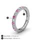 4 - Gracie 2.70 mm Round Pink Sapphire and Lab Grown Diamond Eternity Band 