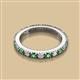 2 - Gracie 2.70 mm Round Green Garnet and Lab Grown Diamond Eternity Band 