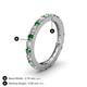 4 - Gracie 2.70 mm Round Green Garnet and Lab Grown Diamond Eternity Band 