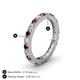 4 - Gracie 2.70 mm Round Red Garnet and Lab Grown Diamond Eternity Band 