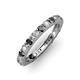 3 - Gracie 2.70 mm Round Black Diamond and White Lab Grown Diamond Eternity Band 