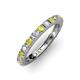 3 - Gracie 2.70 mm Round Yellow Diamond and White Lab Grown Diamond Eternity Band 