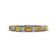 1 - Kelli 0.72 ctw Baguette Shape Citrine and Round Diamond Milgrain Wedding Band 