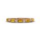 1 - kelli Baguette Citrine and Round Diamond Milgrain Wedding Band 