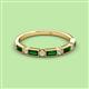 2 - kelli Baguette Lab Created Emerald and Round Diamond Milgrain Wedding Band 