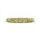 1 - kelli Baguette Peridot and Round Lab Grown Diamond Milgrain 11 Stone Wedding Band 