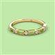 2 - kelli Baguette Peridot and Round Lab Grown Diamond Milgrain 11 Stone Wedding Band 