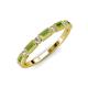 3 - kelli Baguette Peridot and Round Lab Grown Diamond Milgrain 11 Stone Wedding Band 