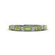 1 - kelli Baguette Peridot and Round Lab Grown Diamond Milgrain 11 Stone Wedding Band 