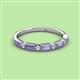 2 - kelli Baguette Tanzanite and Round Lab Grown Diamond Milgrain 11 Stone Wedding Band 