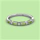 2 - kelli Baguette Peridot and Round Lab Grown Diamond Milgrain 11 Stone Wedding Band 