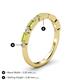 4 - kelli Baguette Peridot and Round Lab Grown Diamond Milgrain 11 Stone Wedding Band 