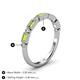 4 - kelli Baguette Peridot and Round Lab Grown Diamond Milgrain 11 Stone Wedding Band 