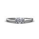 1 - Louisa 6x4 mm Oval Cut Diamond Trellis Three Stone Engagement Ring 