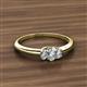 2 - Louisa 6x4 mm Oval Cut Diamond Trellis Three Stone Engagement Ring 