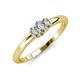 3 - Louisa 6x4 mm Oval Cut Diamond Trellis Three Stone Engagement Ring 