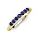 2 - Vivian 3.00 mm Blue Sapphire Wedding Band 