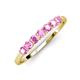 2 - Vivian 3.00 mm Pink Sapphire Wedding Band 