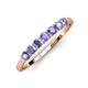 5 - Vivian 3.00 mm Tanzanite 7 Stone Wedding Band 