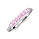 5 - Vivian 3.00 mm Pink Tourmaline 7 Stone Wedding Band 