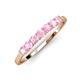 2 - Vivian 3.00 mm Pink Tourmaline Wedding Band 