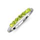 5 - Vivian 3.00 mm Peridot 7 Stone Wedding Band 